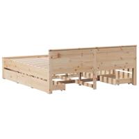 Bedframe zonder matras met hoofdbord grenenhout 180x200 cm - thumbnail