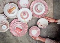 Pip Studio Royal Stripes Kom Donkerroze 12cm - thumbnail