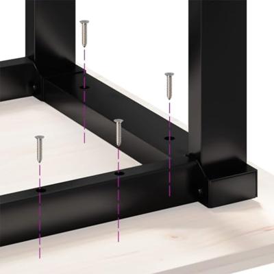 Eettafelpoten O-frame 60x50x73 cm gietijzer