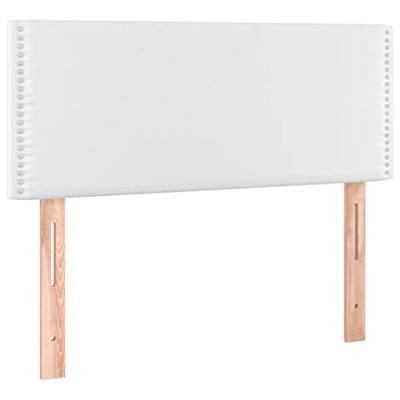 Hoofdbord LED 100x5x78/88 cm kunstleer wit