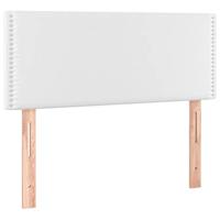 Hoofdbord LED 100x5x78/88 cm kunstleer wit - thumbnail