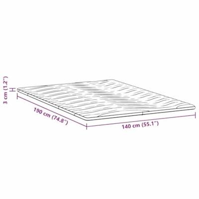 Matraspads Wit 140 x 190 cm Niet-plakkende polyester