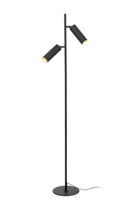 Lucide CLUBS - Vloerlamp - 2xGU10 - Zwart