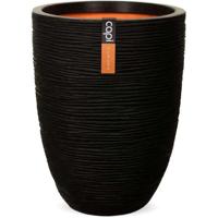 Capi Vaas Elegant Laag Rib NL 46x58 cm - Zwart - thumbnail