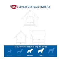 TRIXIE NATURA HONDENHOK COTTAGE MET ZADELDAK 86X87X101 CM - thumbnail