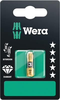 Wera 855/1 BDC SB SiS 05073338001 Kruis-bit PZ 3 Gereedschapsstaal Met diamant bedekt D 6.3 1 stuk(s)