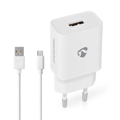 Nedis WCHAM212AWT Wandlader 2,1 A Losse Kabel Micro-usb Wit