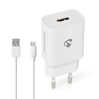 Nedis WCHAM212AWT Wandlader 2,1 A Losse Kabel Micro-usb Wit - thumbnail