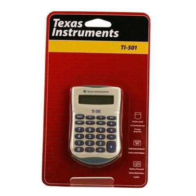 Texas Instruments Zak rekenmachine ti-501 blauw, wit 8 karakters
