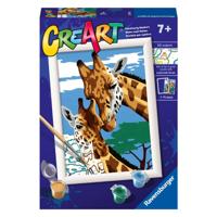 Ravensburger creart schilderen op nummer - schattige giraffen - thumbnail