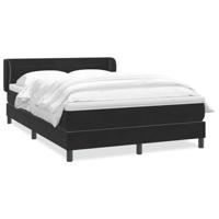 Boxspring met matras fluweel zwart 140x210 cm - thumbnail