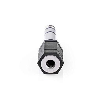 Stereo-Audioadapter | 6,35 mm Male - 3,5 mm Female | Zwart