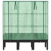 Plantenbak verhoogd met kashoes 120x40x140 cm rattanlook - thumbnail