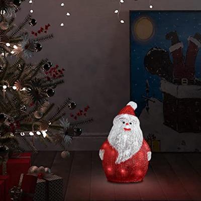 VidaXL Kerstfiguur kerstman led binnen en buiten 28 cm acryl VidaXL Kerstfiguur kerstman led binnen en buiten 28 cm acryl