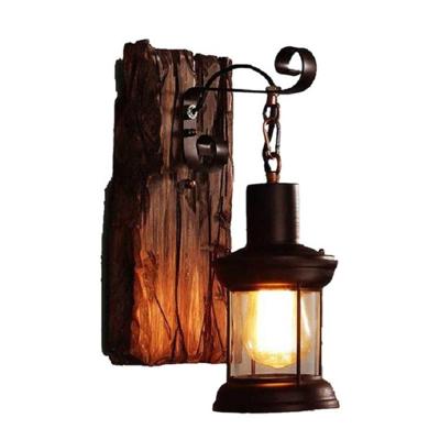 Vintage oude droge boom kleur hout muur lamp Cafe Bar Loft licht