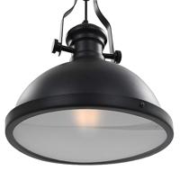 Plafondlamp rond E27 zwart - thumbnail