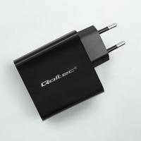 Qoltec 52380 Supersnelle PD-oplader | 1xUSB-C | 1xUSB | 65W | 5-20V | 1,5-3,25A | Zwart - thumbnail