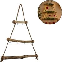 Wanddecoratie kerstboom met haken 70 cm | 8 stuks - thumbnail