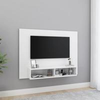 Tv-wandmeubel 120x23,5x90 cm bewerkt hout wit - thumbnail