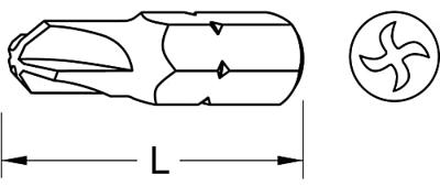 KS Tools 911.2902 Torq-bit S2-staal Vernikkeld C 6.3 5 stuk(s)