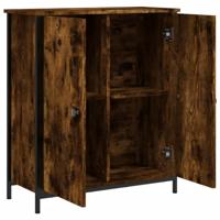 Dressoir 70x30x80 cm bewerkt hout gerookt eikenkleurig - thumbnail