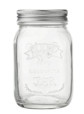 HEMA Glazen pot 0.5L (transparant)