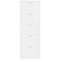 VidaXL Schoenenkast 59x17x169 cm bewerkt hout hoogglans wit - thumbnail