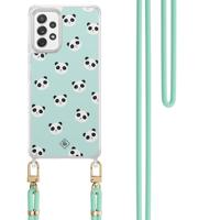 Samsung Galaxy A52(s) hoesje met mint koord - Panda print - thumbnail