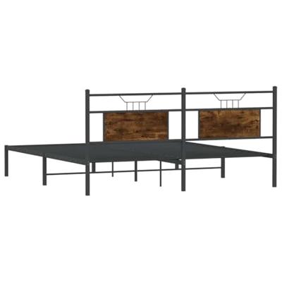 Bedframe zonder matras 183x213 cm spaanplaat gerookt eiken