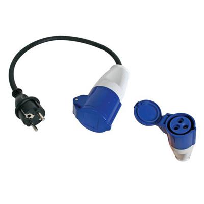 Verloopkabel van schukostekker naar cee-contrastekker Velleman - Velleman