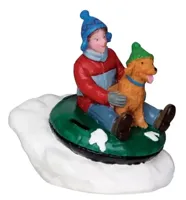 Lemax tubing buddies kerstdorp figuur type 2 Vail Village 2012 - thumbnail