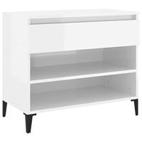 VidaXL Schoenenkast 70x36x60 cm bewerkt hout hoogglans wit - thumbnail