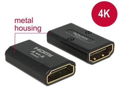 Delock 65659 HDMI Adapter [1x HDMI-bus - 1x HDMI-bus] Zwart 0 mm