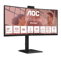 AOC E4 CU34E4CW computer monitor 86,4 cm (34") 3440 x 1440 Pixels UltraWide Quad HD LED Zwart - thumbnail