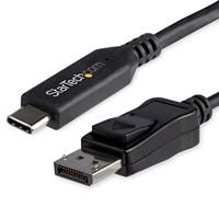 StarTech.com 1 m USB-C naar DisplayPort 1.4-kabel, 8K/5K/4K USB Type-C naar DP 1.4 Alt Mode videoadapter/kabel, HBR3/HDR/DSC, 8K 60Hz DP monitorkabel, USB-C/Thunderbolt 3 compatibel (CDP2DP141MB) - thumbnail