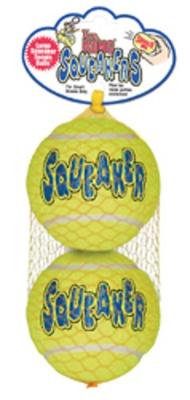KONG SQUEAKAIR TENNISBAL GEEL MET PIEP LARGE 8 CM 2 ST