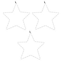VidaXL Kerstfiguren sterren met 48 led's 3 st 56 cm warmwit - thumbnail