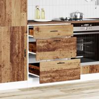 Onderkast Porto bewerkt hout oud houtkleurig - thumbnail