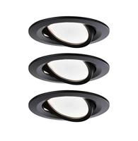 Paulmann 94471 LED-inbouwlamp Set van 3 stuks LED 18 W Zwart (mat) - thumbnail
