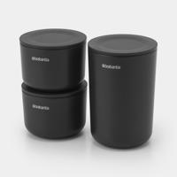 Brabantia opbergbakjes set van 3 dark grey - thumbnail