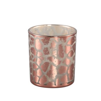PMTD Windlicht Desiree Giraffeprint Roze 8 Cm