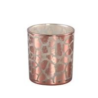 PMTD Windlicht Desiree Giraffeprint Roze 8 Cm - thumbnail