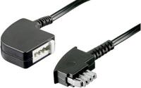 Basetech Fax verlengkabel [1x TAE-N-stekker - 1x TAE-N-koppeling] 10,00 m zwart - thumbnail