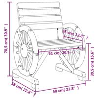 Tuinstoelen 4 st massief vurenhout - thumbnail