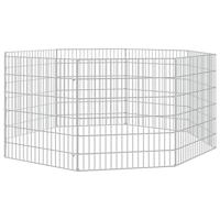 Konijnenkooi met 8 panelen 54x60 cm gegalvaniseerd ijzer - thumbnail