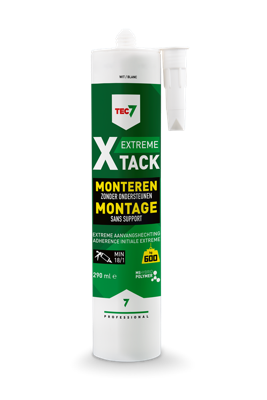 Tec7 X-Tack patroon Snelle montagekit 290ml Wit - 534525000