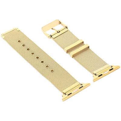 Milanese met gesp bandje - Goud - Geschikt voor Apple Watch 38mm / 40mm / 41mm / 42mm
