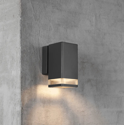 Nordlux Wandlamp Elm GU10 zwart IP44 - 4800910