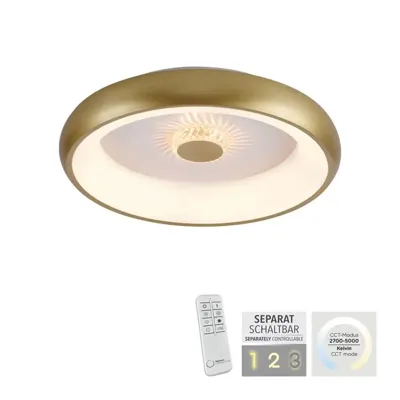 Just Light Ronde plafondlampVertigo messing Ø 46,5cm - 14384-60