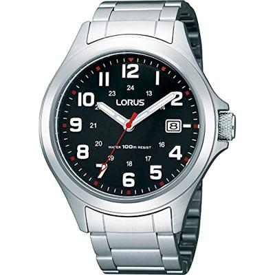 Lorus RXH01IX5 Horloge staal zilverkleurig-zwart 42 mm Lorus RXH01IX5 Horloge staal zilverkleurig-zwart 42 mm